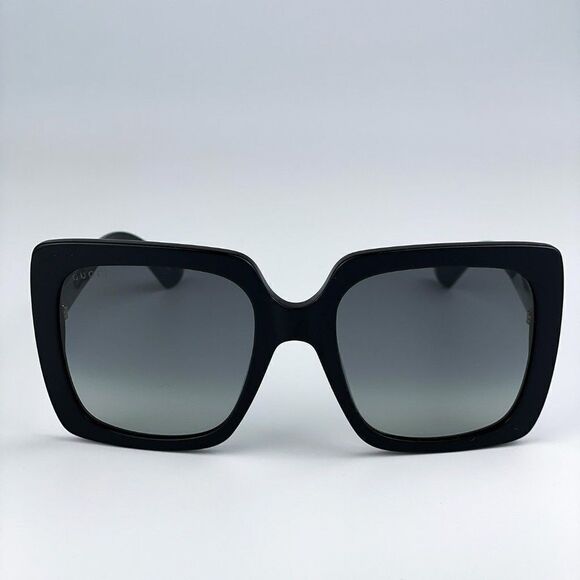 NEW Gucci GG0418S 001 Black Grey Square Women Sunglasses